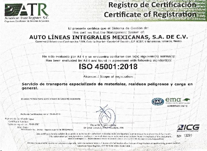 ISO 45001:2018 Sistema de Gestion de la Seguridad y Salud en el Trabajo